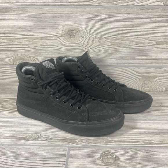 COPY - Vans Sk8-Hi Triple Black Hi-Top Sneaker Skate Shoe - Women's 8 - Picture 1 of 9
